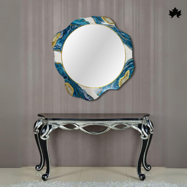Oceanic Aura - Artistic Geode Vanity Mirror