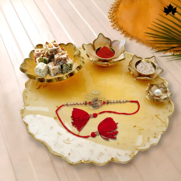 Radiant Traditions Pooja Thali - Perfect for Rakhi, Diwali & Festive Ceremonies