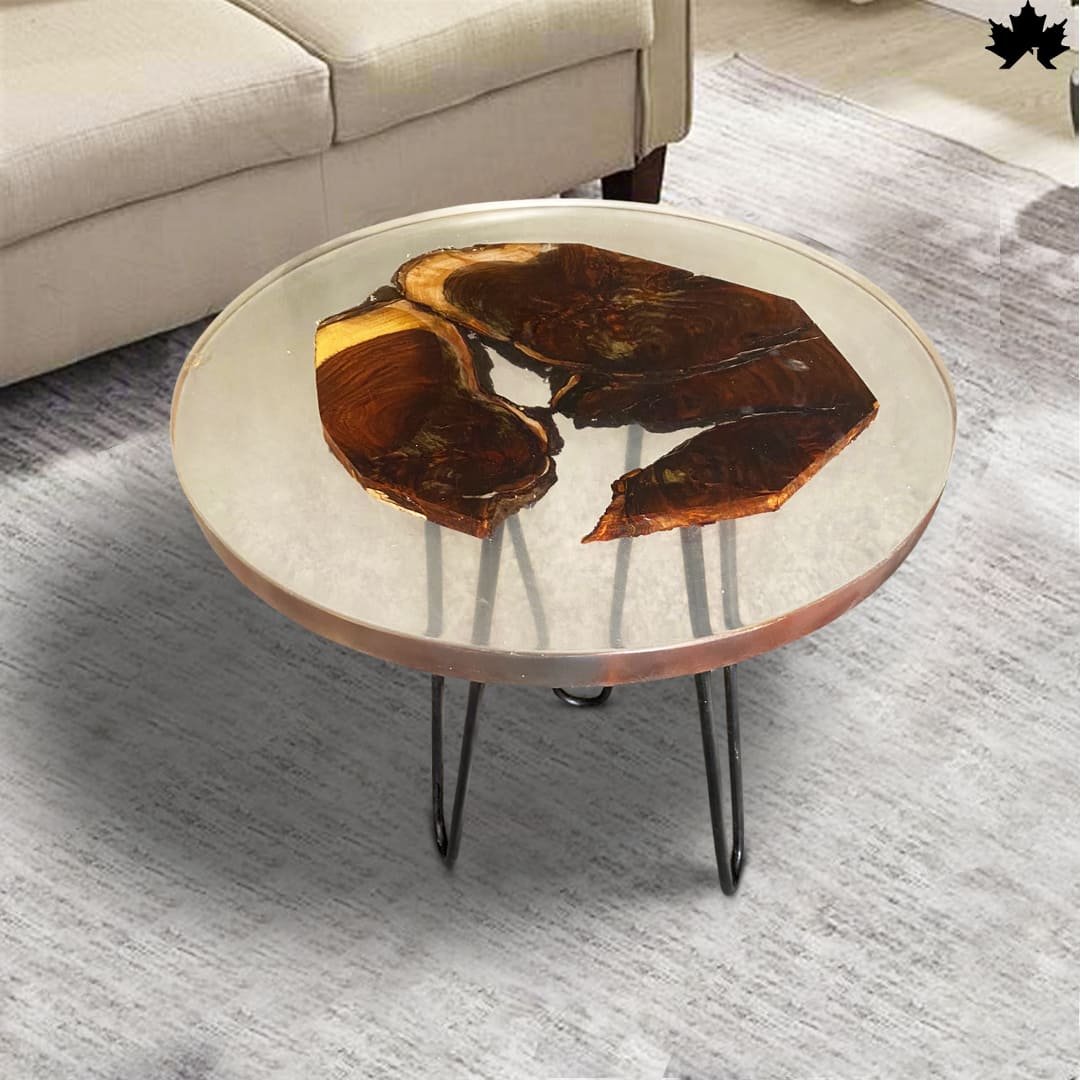 Wood and Resin Coffee Table
