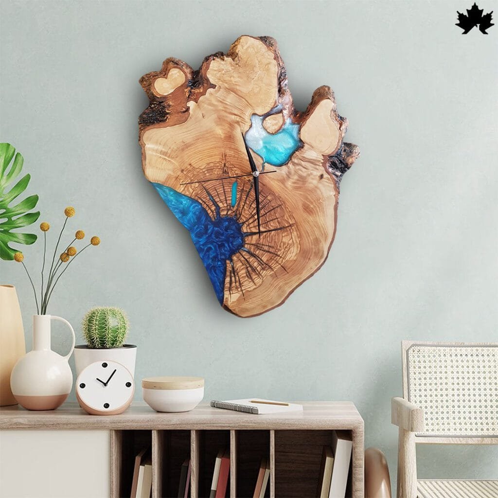 vibrant resin wall clock