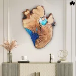 Turquoise Resin Wall Clock