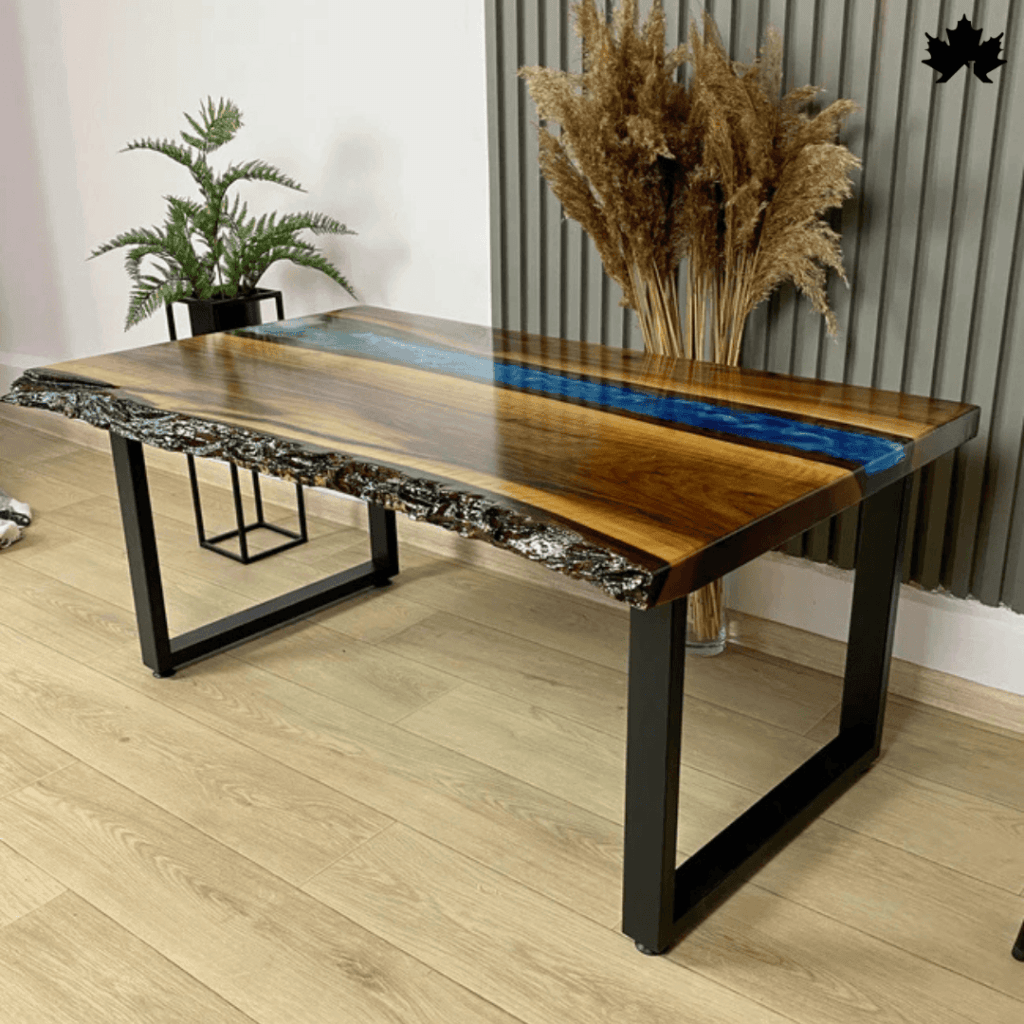 Resin and Wood Coffee Table