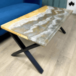 Resin and Wood Coffee Table