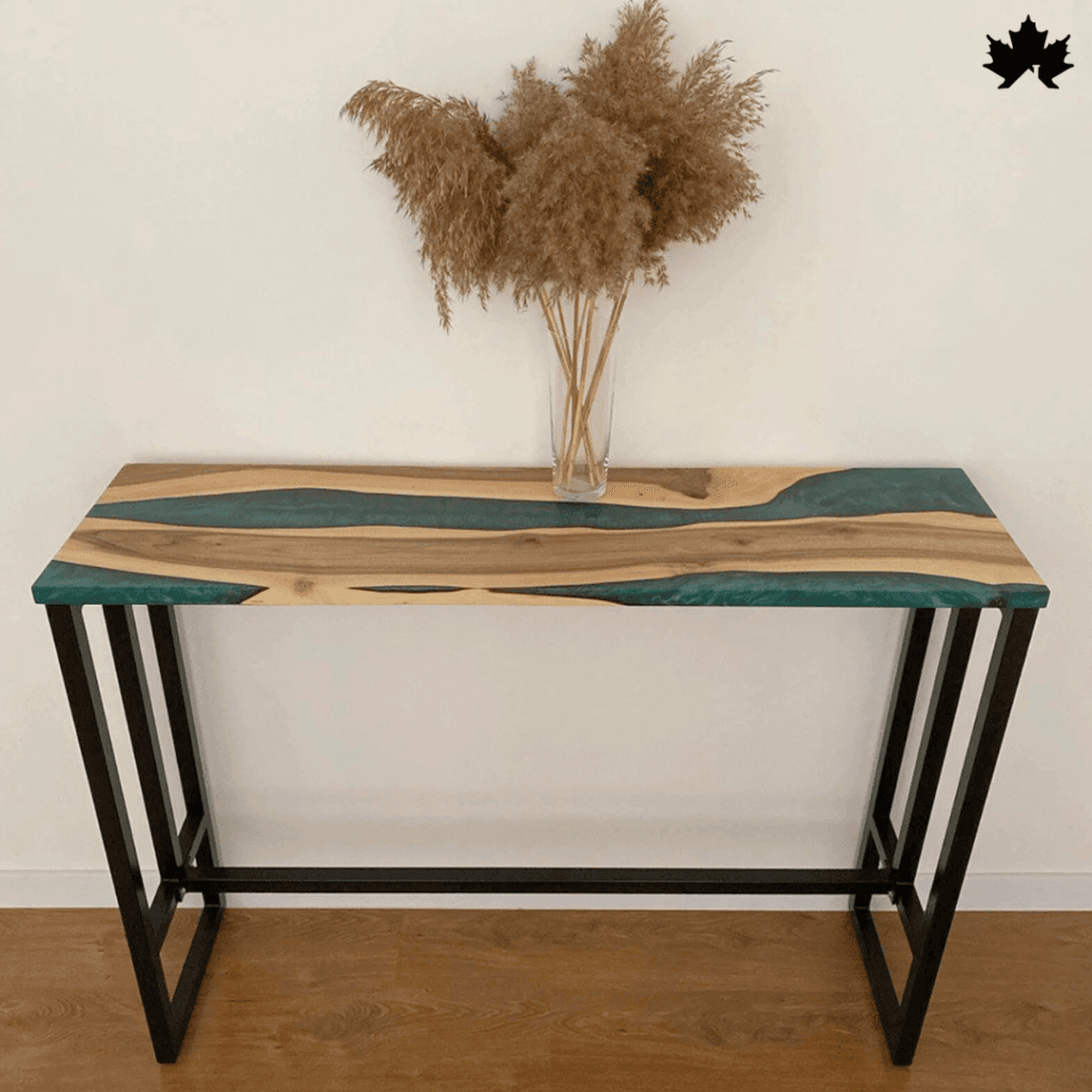 River Resin Console Table