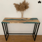 River Resin Console Table