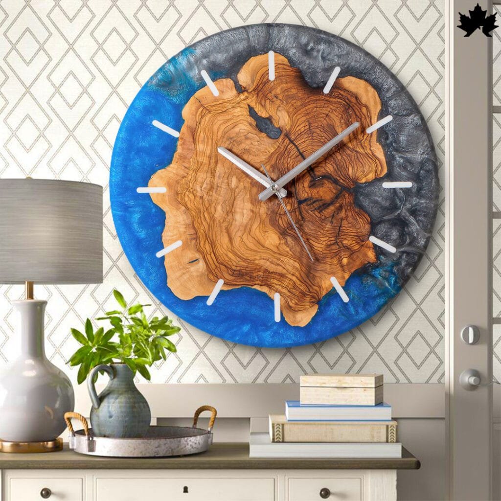 Resin & Wood Wall Clock