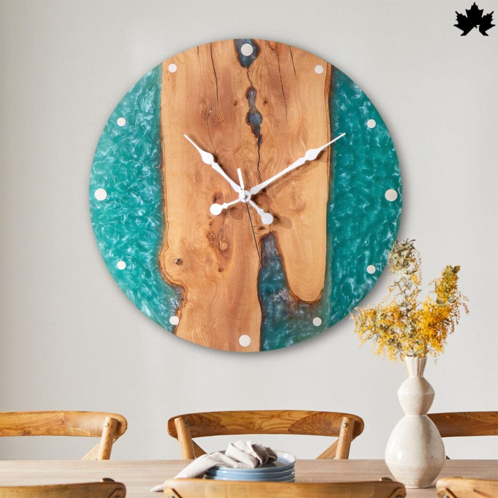 Resin & Wood Wall Clock