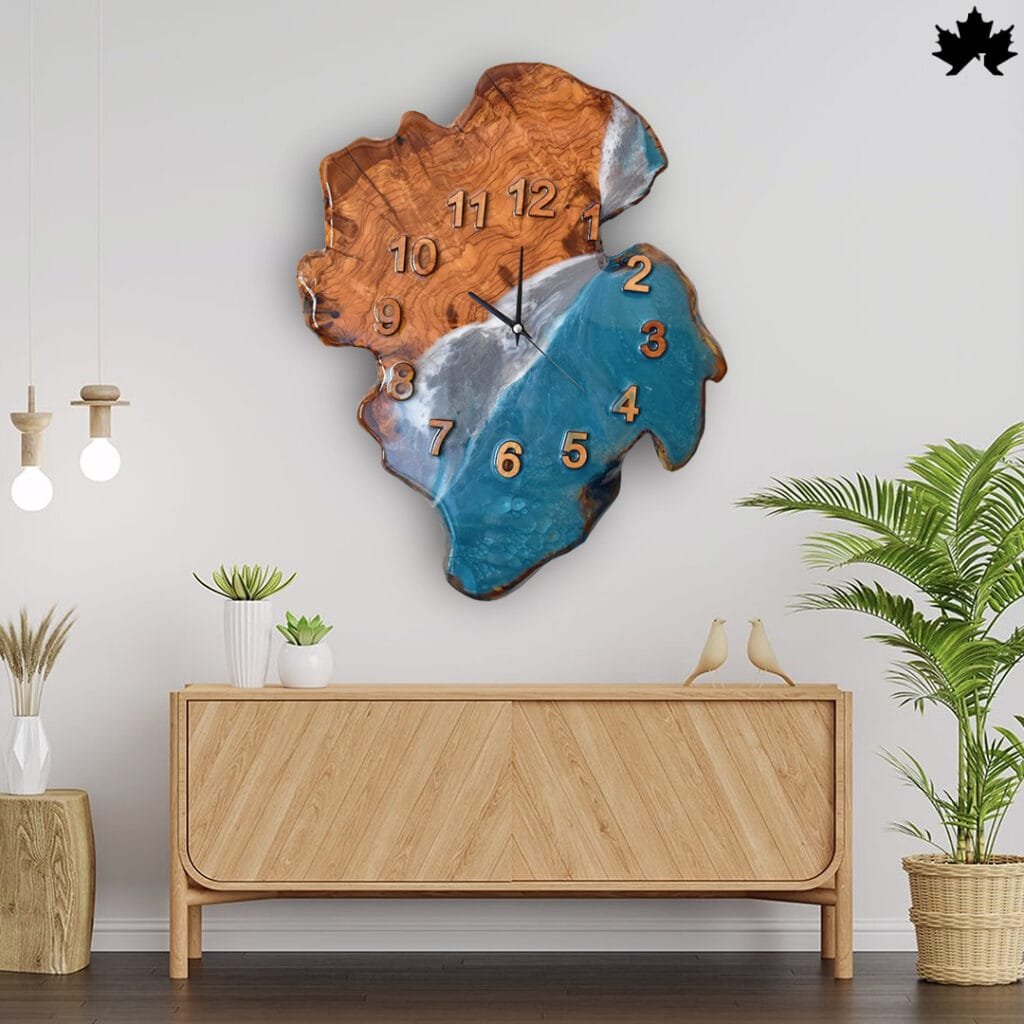 Resin & Wood Wall Clock