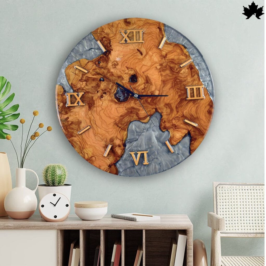 Resin & Wood Wall Clock