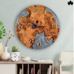 Resin & Wood Wall Clock