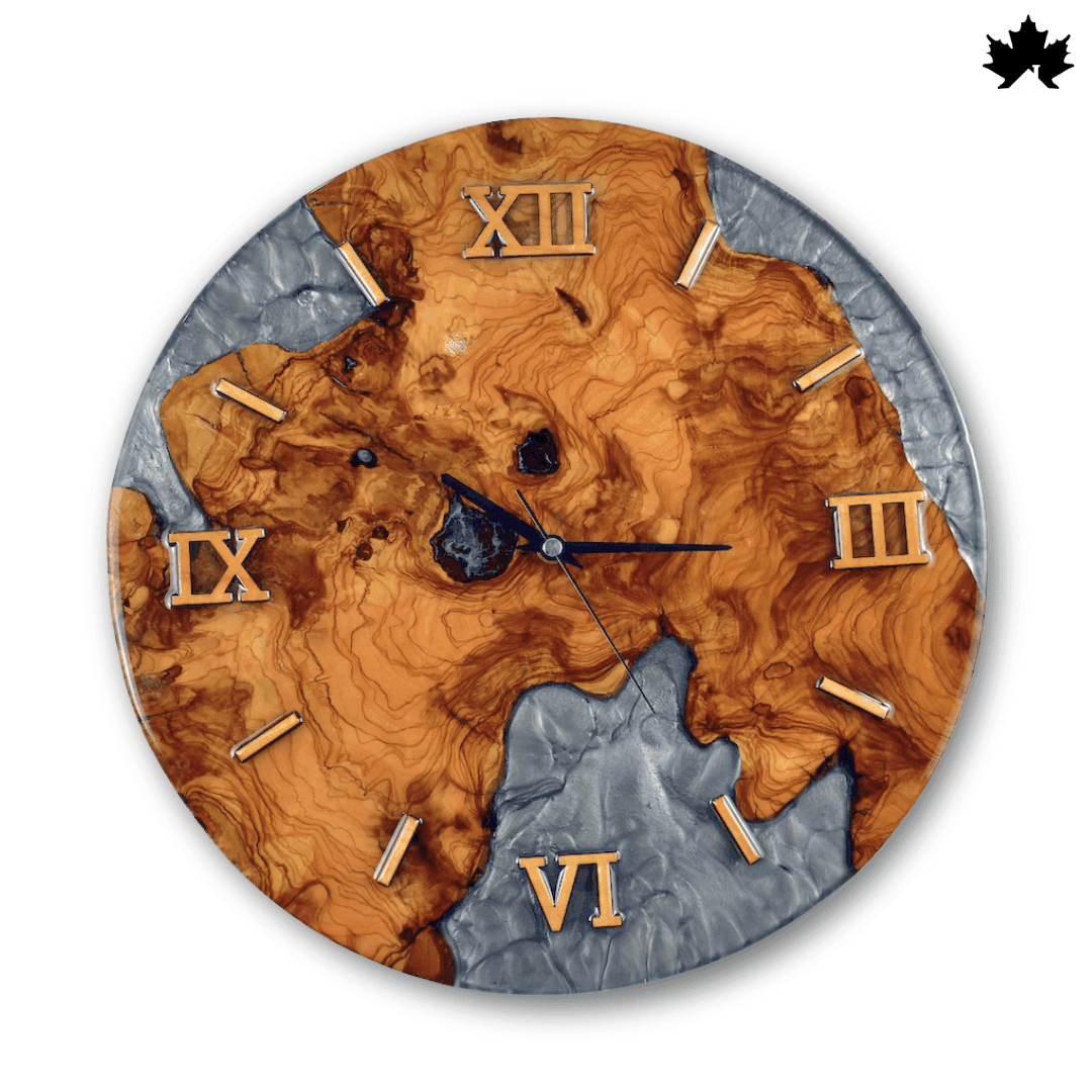 Resin & Wood Wall Clock Resin & Wood Wall Clock