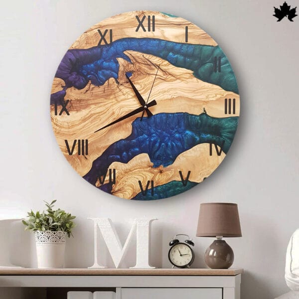 Resin & Wood Wall Clock