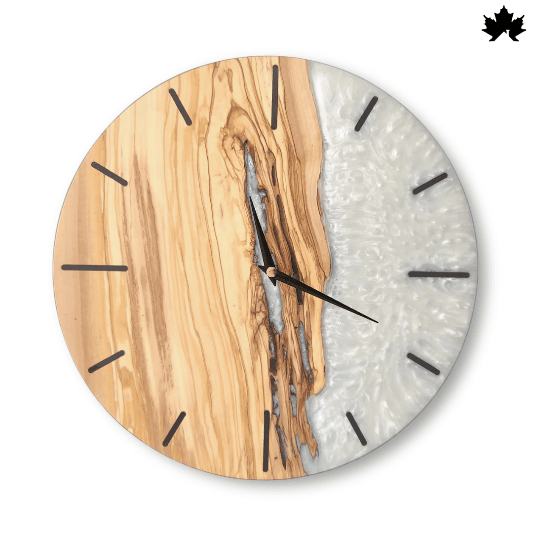Resin & Wood Wall Clock Resin & Wood Wall Clock