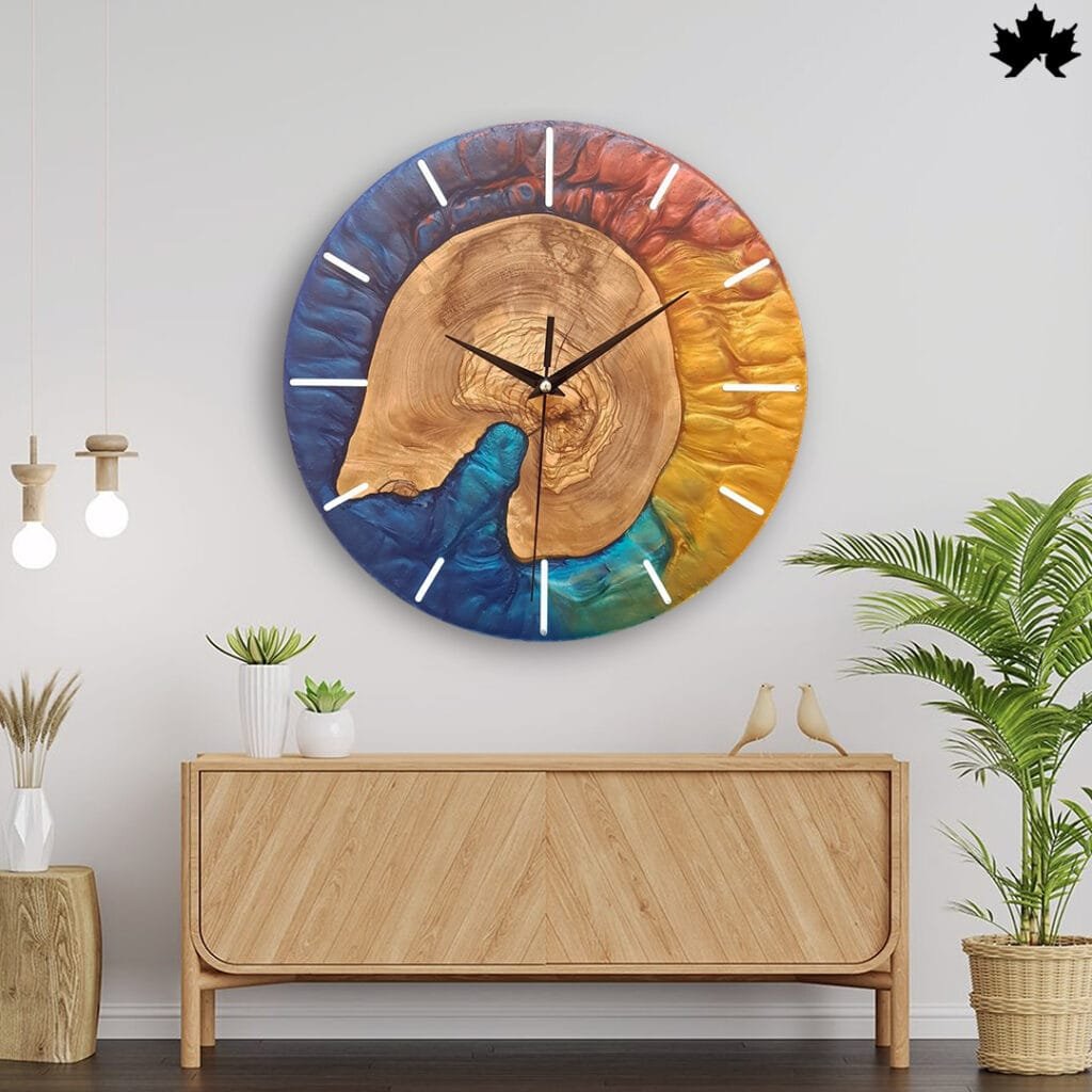 Resin & Wood Wall Clock