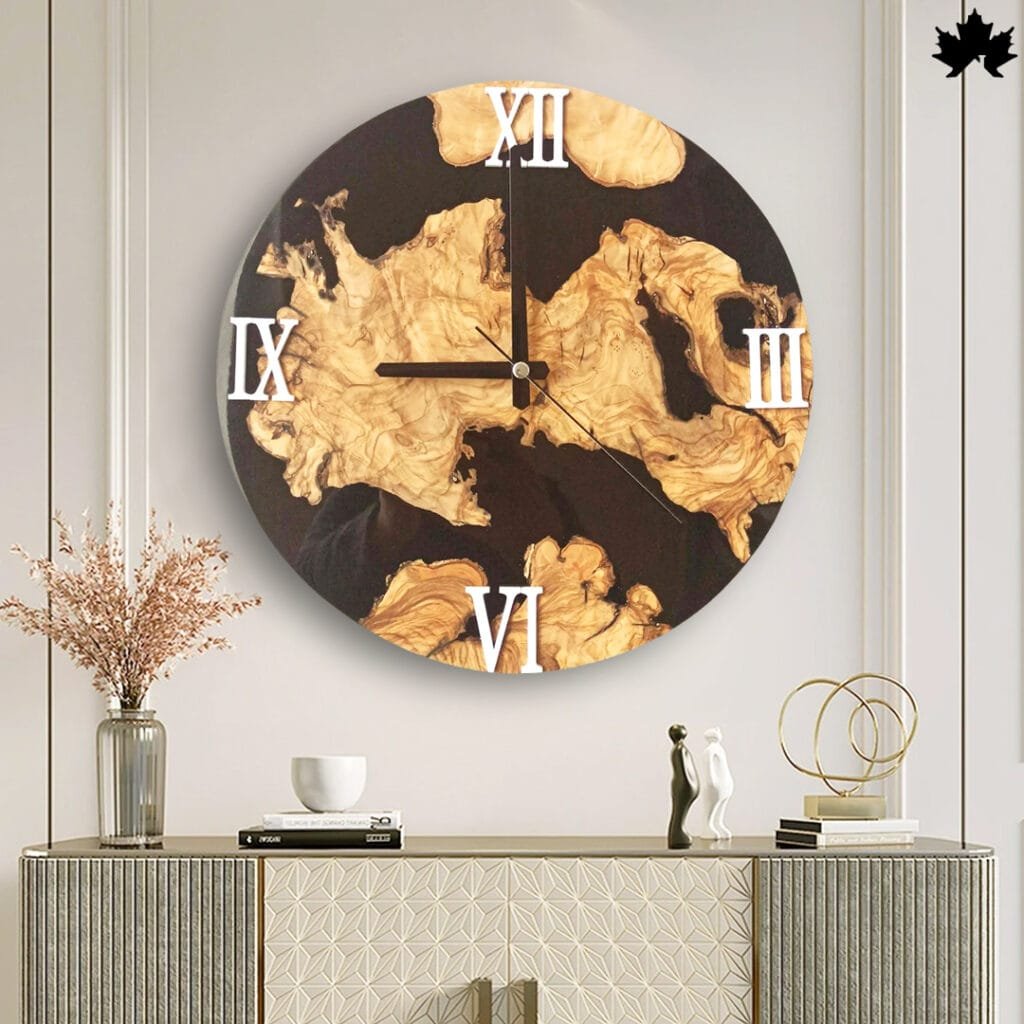 Resin & Wood Wall Clock