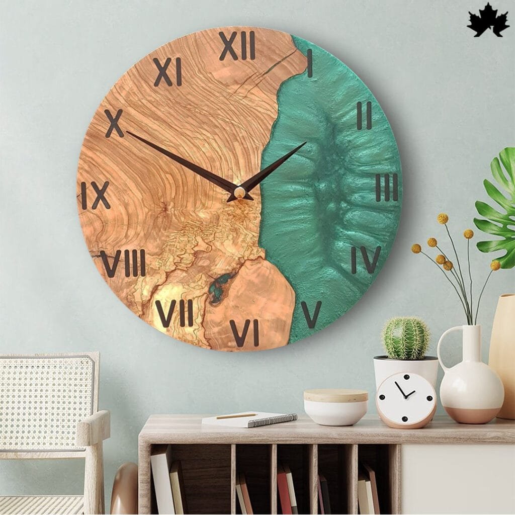 Resin & Wood Wall Clock